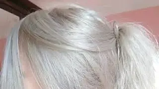 صبغ شعر اشقر بلاتيني كما فوتو ميلونج حصريا على قناتي