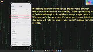 🔍 How to Find the Sales Region of Any iPhone | Quick & Easy Guide 🔍
