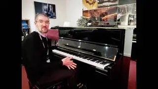 Yamaha U1 Acoustic Upright Piano | Polished Ebony | Used | Edinburgh Store - Rimmers Music