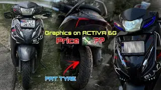 Graphics on Activa 6g &hearts;️ | cheap price 💸 | Fat tyre 😵
