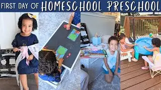 FIRST DAY OF PRESCHOOL | HOMESCHOOL | PLAYING PRESCHOOL