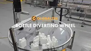 GLOBALTEK&reg;- Bottle Diverting Wheel with F-Style Bottles
