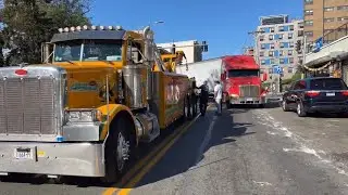 Truck (24 Wheeler) stucked at the intersection of Warburton & Ashburton Ave