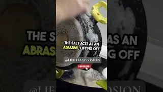 Unlock the Secret  Clean Cast Iron!  #lifehaxplosion  #reallifehacks #food #shorts #youtubeshorts