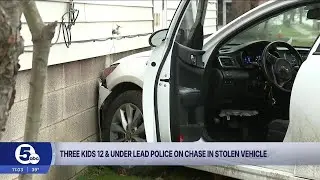 3 kids 12 and under lead police on chase, crash stolen car in Cleveland