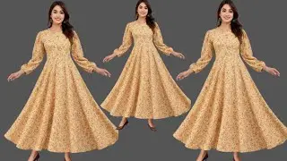 ৬ কলি দিয়ে বড়দের গোল গাউন জামা কাটিং ও সেলাই ।। Gown Jama Cutting And Stitching 2026