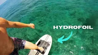 Foil Surfing: Towing in Over Crystal-Clear Reef with Electric Winch