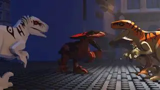 Пирораптор против Атроцирапторов | LEGO | Мир Юрского периода: Теория хаоса | 3D-анимация