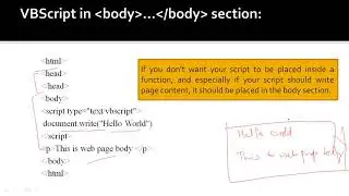 20,21  Adding VBScript to html document