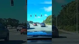 Cool Winter Drive With Blue Skies and Plenty of Seasonal Traffic
