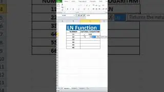 LN Function in Excel | Natural Logarithm Explained Simply