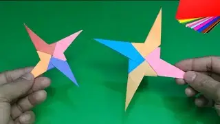 How To Make a Paper Ninja Star (Shuriken) - origami // पेपर निंजा स्टार (शूरिकेन) कैसे बनाएं