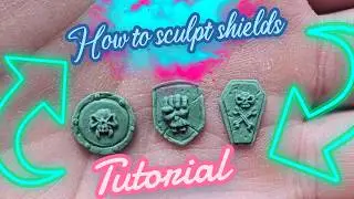 How to sculpt shields for tabletop miniatures (tutorial)