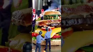 Tiny Workers made an yummy burger🍔#ai #tiny #burger #food #yummy #magic #aiworld