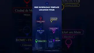 Location titles - Free download template after effects #aftereffects #locationtitles #motiongraphic