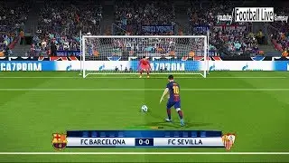 PES 2018 | FC Barcelona vs FC Sevilla | Penalty Shootout | Champions League UEFA (UCL)
