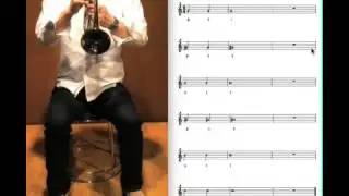 Trumpet Carmine Caruso Method Harun Lesson1-1 6notes