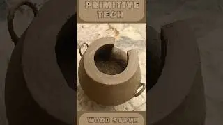 DIY Primitive Wood Stove Using Mud and Iron Tub | Eco-Friendly Cooking Solution 🌱 #shorts #viral