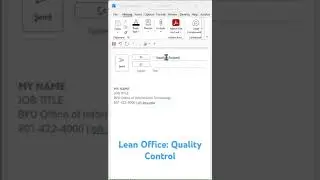 Lean Office:  Outlook Contact Groups + VBA scripts = quality control. #2secondlean