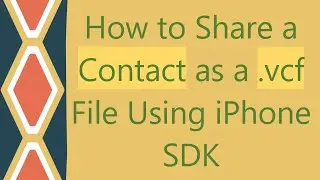 How to Share a Contact as a .vcf File Using iPhone SDK