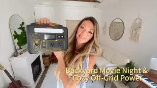 Backyard Movie Night Powered by FlashSpeed 1500 | Cozy Off-Grid Living