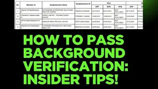 How to Clear Background Verification 😊 BPO/KPO/IT Sector Background Failure