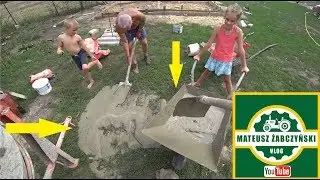 DACHOWANIE NA BUDOWIE TACZKI Z BETONEM ! _71