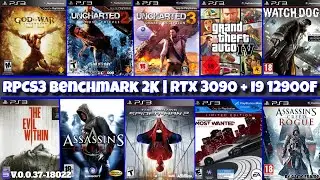RPCS3 v0.0.37 Benchmark | RTX 3090, i9-12900F & 32GB RAM | 10 Iconic PS3 Games in 2K Vulkan