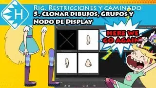 5. Clonar dibujos, Grupos y Nodo de Display - Rig, restricciones y caminado - Brazos y Piernas