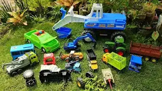 Mencari dan Merakit Mobil mobilan Excavator Besar Truk Derek Mobil Pencapit Forklift Farms Tractors