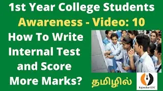 How To Write Internal Test & Score More Marks| Video-10| 1st Year College Students Awareness|TamilBR