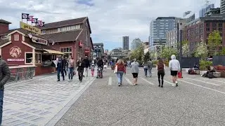 Walking Seattle’s Waterfront Through Pioneer Square | 4K Urban Stroll [No Talking]