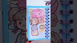 Cute sticker journaling, decorate with my paperdoll sticker #dressup #paperdoll #journalwithme