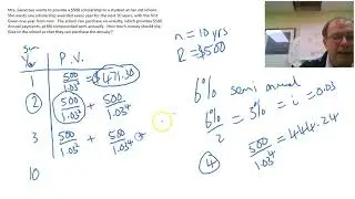Present Value of annuity, example as a Geometric Series