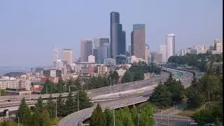 Seattle Downtown Freeway Timelapse Stock Footage