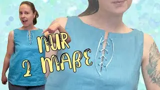 Lutterloh Sommer-Top - raffinierter Ausschnitt mit nur 2 Ma&szlig;en