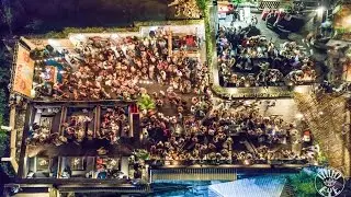 Single Fin Bali Sunday Night BIG PARTY from Drone by Indo Eye