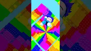 Thanos Plays Infinite Stairs 🥶😱 | Roblox Obby Challenge (Shorts)