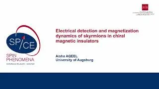 Talks - Quantum Functionalities of Nanomagnets 2025 - Aisha AQEEL, University of Augsburg