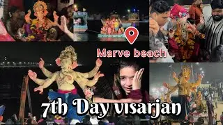 Ganesh Visarjan 2025 at Marve Beach | Day 7 