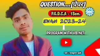 program with vb. net PGDCA 1st sem #2024