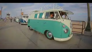 BUSSES on the PIER in Huntington Beach