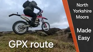 Four guys playing motorbikes on easy yorkshire moors greenlanes, Plus GPX