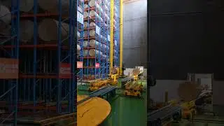 Unmanned warehouse of one customer of ours: giant in #packaging industry. Film lamination #laminator