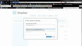 how to share files with another account in DropBox .. !