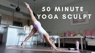 50 Minute Yoga Sculpt! At-home full body sculpt and tone workout!