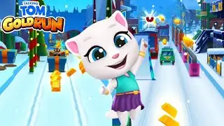 Talking Tom Gold Run Christmas 2025 - Neon Angela
