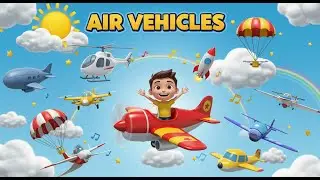 Air Vehicles! Zoom, Spin, and Fly | Kids Songs ✈️  #airvehicles #kidssongs  #airplanes #funlearning