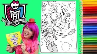 Coloring Monster High Lagoona Blue GIANT Coloring Book Page Colored Pencil | KiMMi THE CLOWN