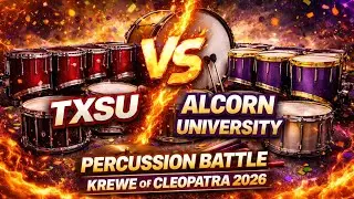 Texas Southern vs Alcorn PERCUSSION BATTLE | Krewe of Cleopatra | 2.6.2026